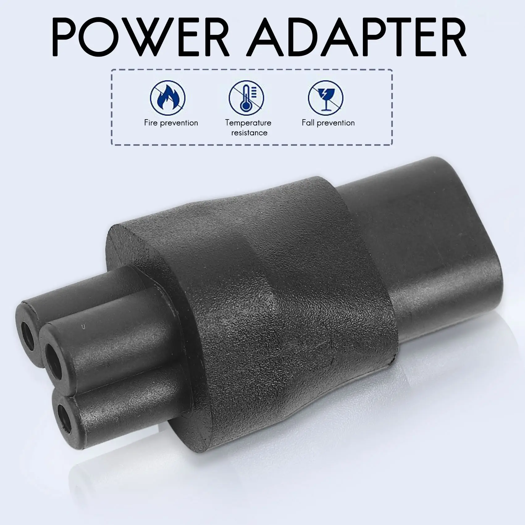 IEC 320 C5 3-Pin Female To C8 2-Pin Male Plug Converter Power Supply Adapter