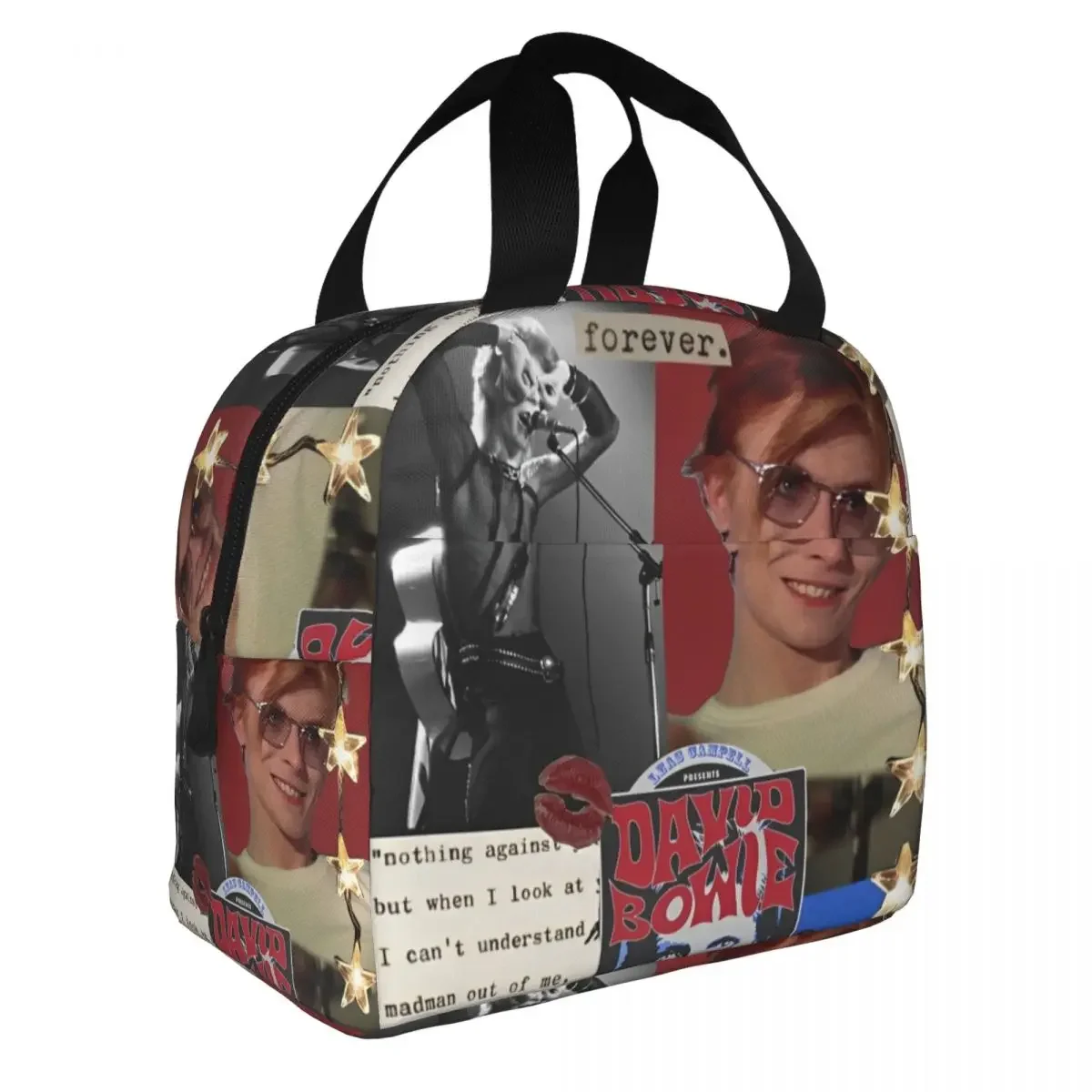 Singer Actor Insulated Lunch Bags Leakproof Davids Bowies Meal Container Thermal Bag Tote Lunch Box Work Outdoor Girl Boy