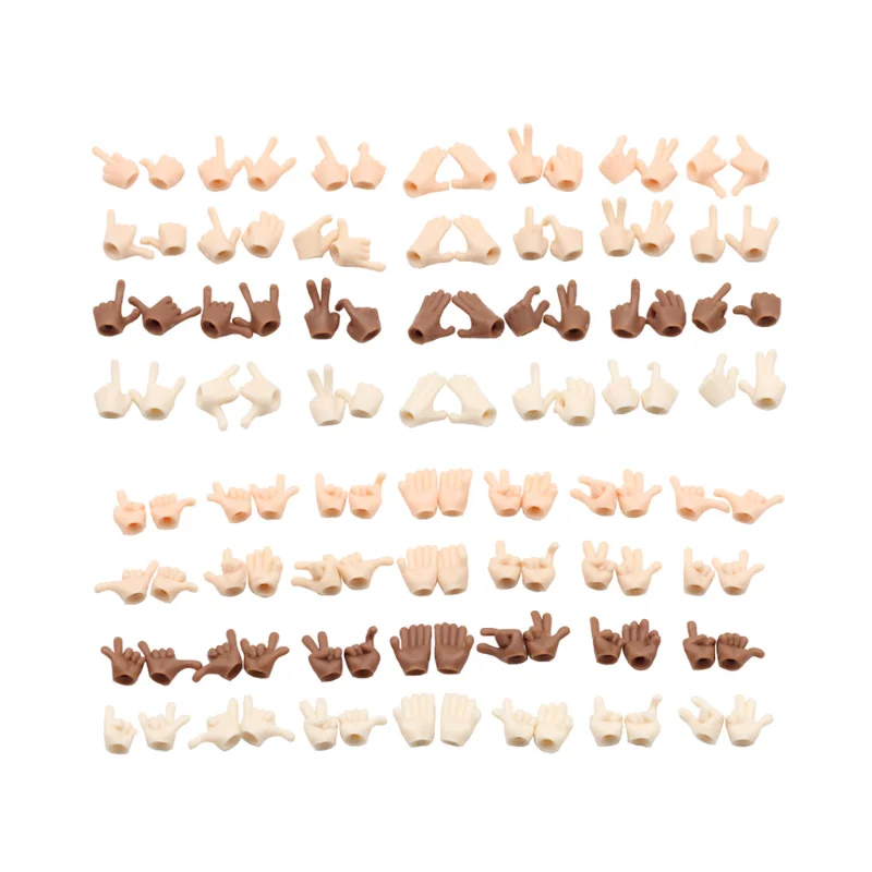 

7 Pair DOD Body Parts Ob11 Milk White Muscle 12 Points BJD Doll GSC Clay Human Body Hand Joint Gesture