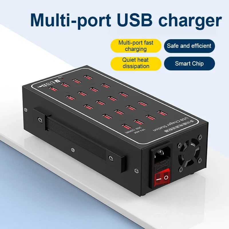 

Новое многопортовое USB-зарядное устройство, настольное зарядное устройство, мощное зарядное устройство, безопасное многопортовое зарядное устройство, USB-порт, порт 10/20/30/40/50/60