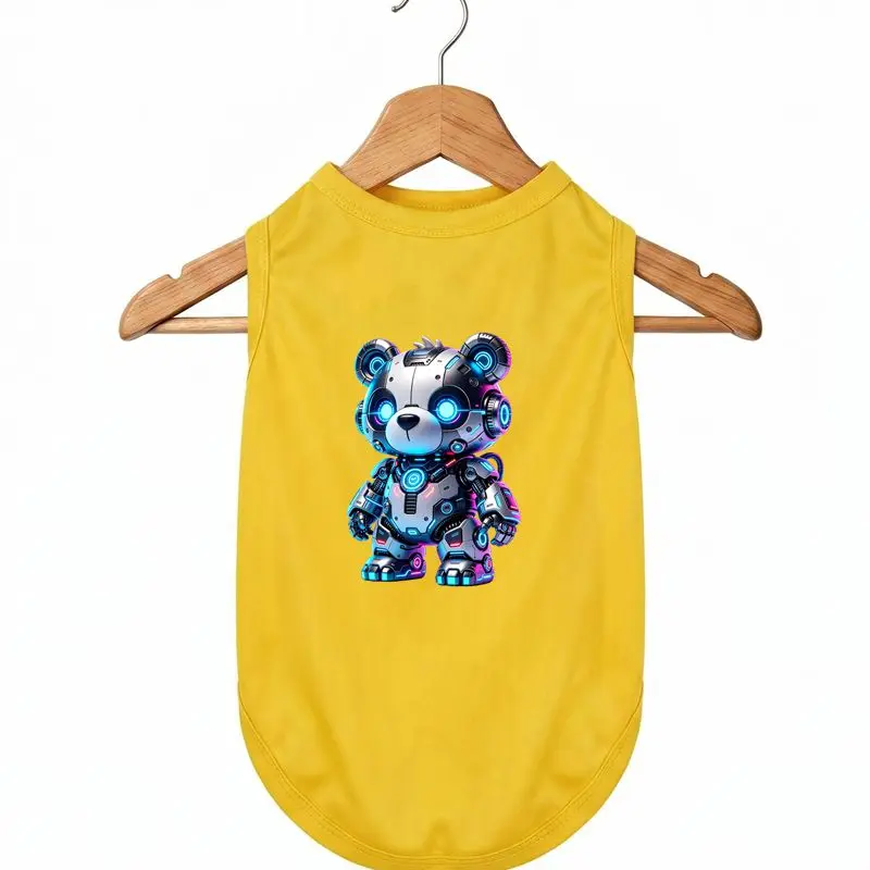 

Dog Summer Cooling Vest Mech Bear Print Breathable Quick Dry Non-Cotton