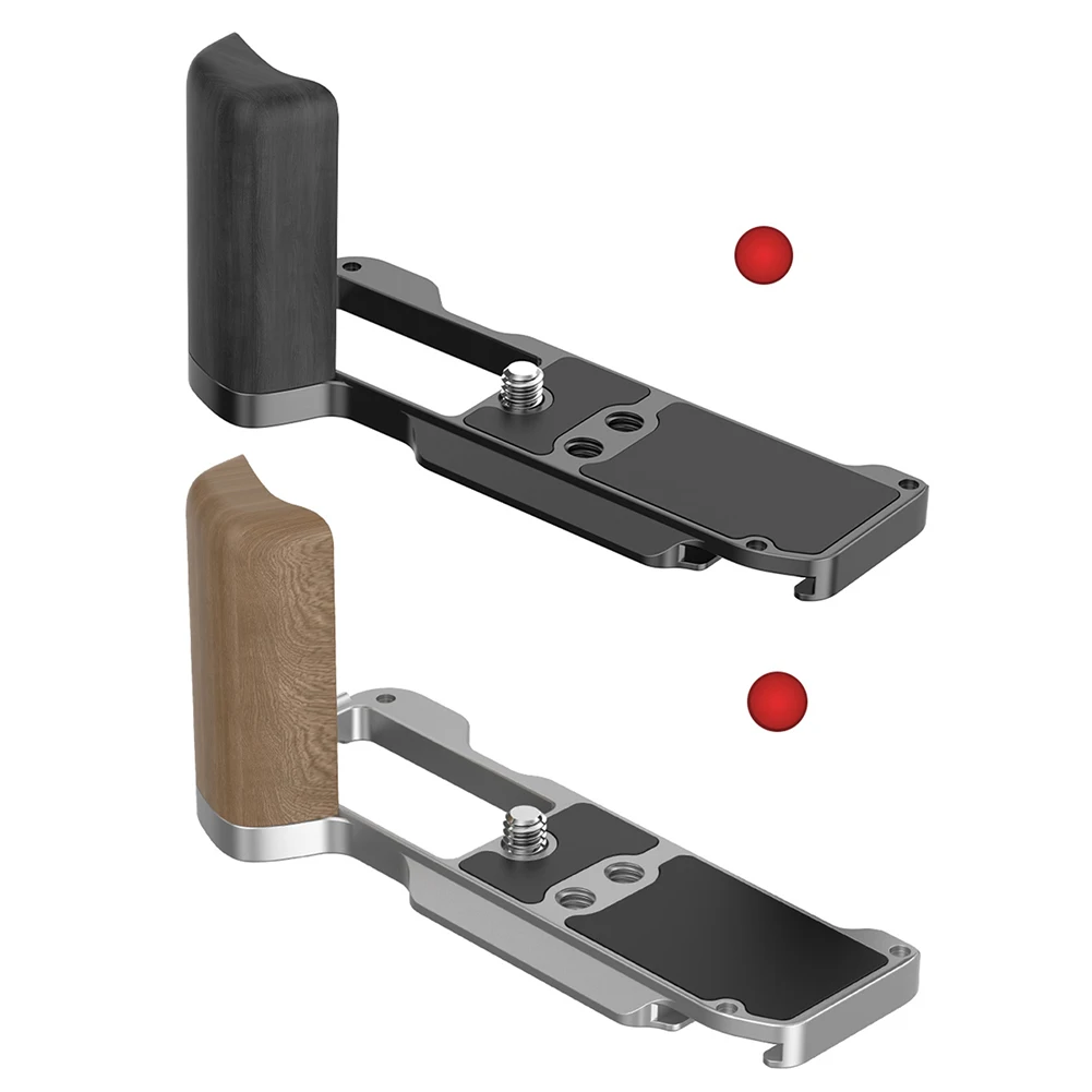 Maniglia per impugnatura in legno per fotocamera Base in alluminio Scheda a L Piastra per impugnatura QR L per accessori per fotocamera Fujifilm X-M5
