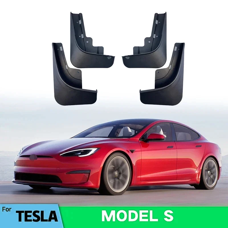 MudFlaps For Tesla Model S 2014-2025 2023 2024 Mud Flaps Splash Guard Mudguards Front Rear Fender Auto Styline Car Accessories