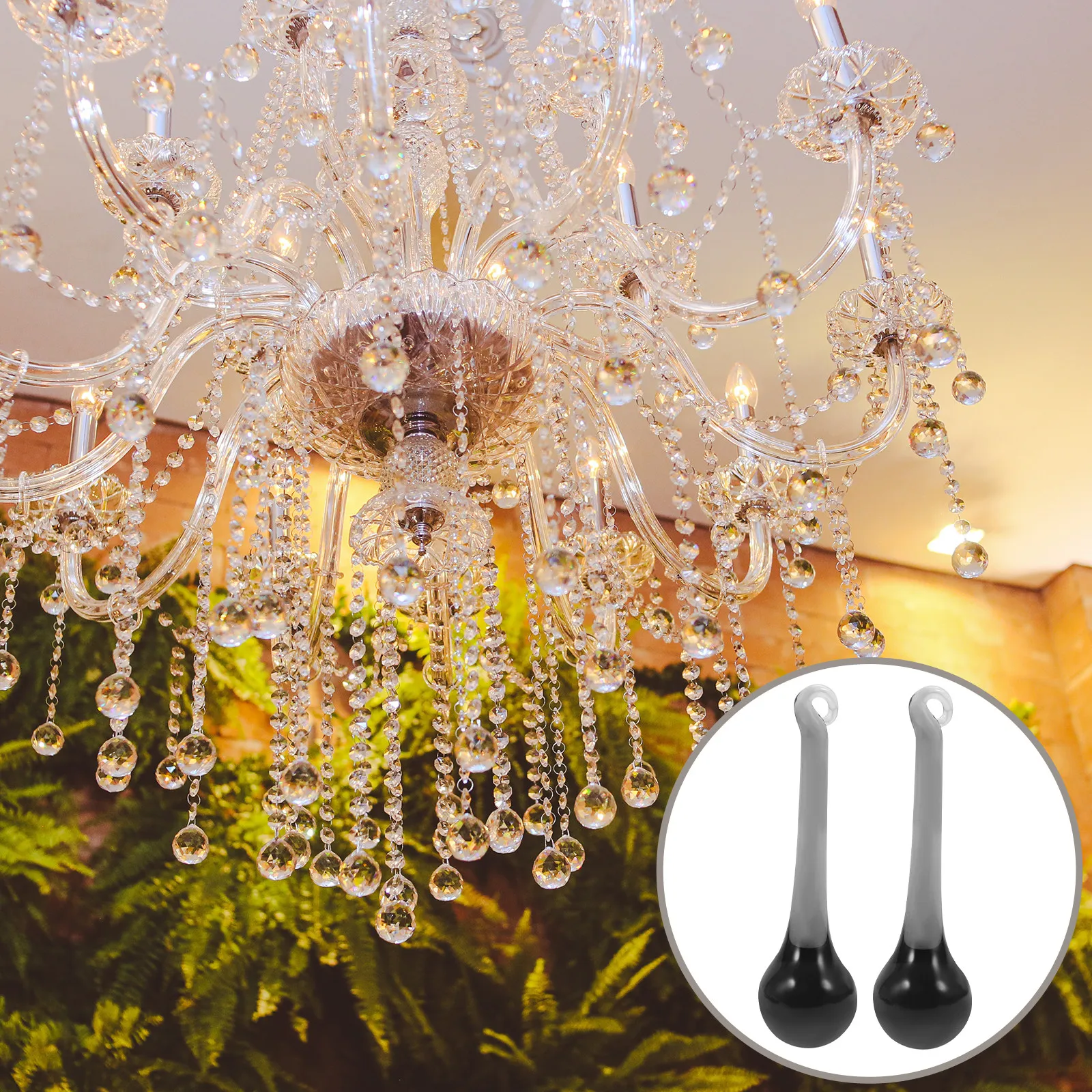 10Pcs Smooth Sparkling Crystal Prisms Pendants Chandelier Decoration Hanging Light Fixture Ornament DIY Jewelry Making Garden
