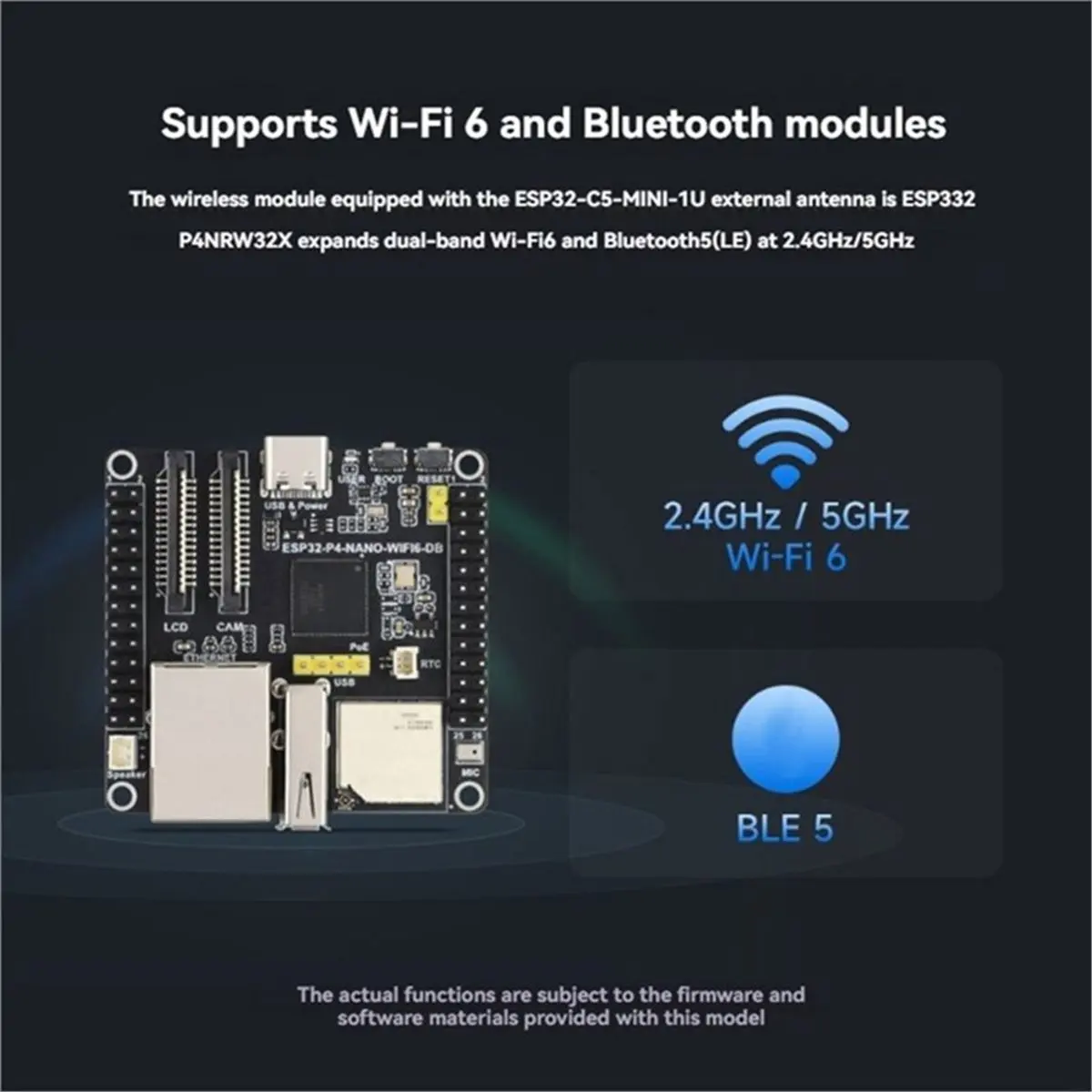-P4-NANO Development Board Dual-Core RISC-V Wifi6 Bluetooth5/BLE RJ45 100M Ethernet Port