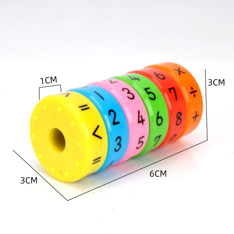 Juguete de matemáticas de cubo magnético para niños, recursos de aprendizaje, bloques de conteo de números y símbolos educativos para niños, premios de aula