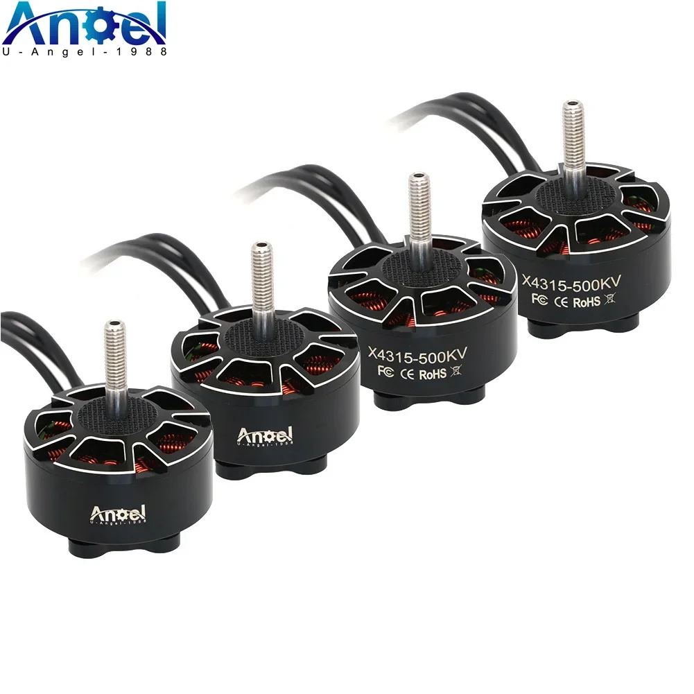 RoRuS4pcs/lot UAngel X4315 4315 400KV 500KV 600KV Brushless Motor 6S 8S 13 Inch Long-range Large Torque X4315 RC Aircraft Parts