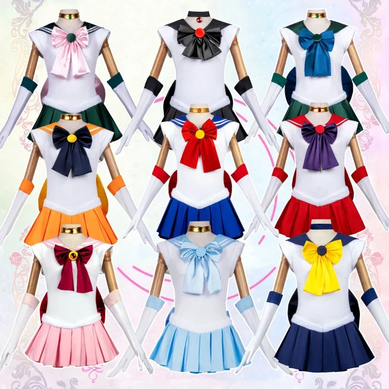 Anime Halloween Karneval Sailor Moon Cosplay Kostüm, Klassisches Matrosenuniform-Kleid für Erwachsene und Jugendliche, Comic Con Faschingskostüm