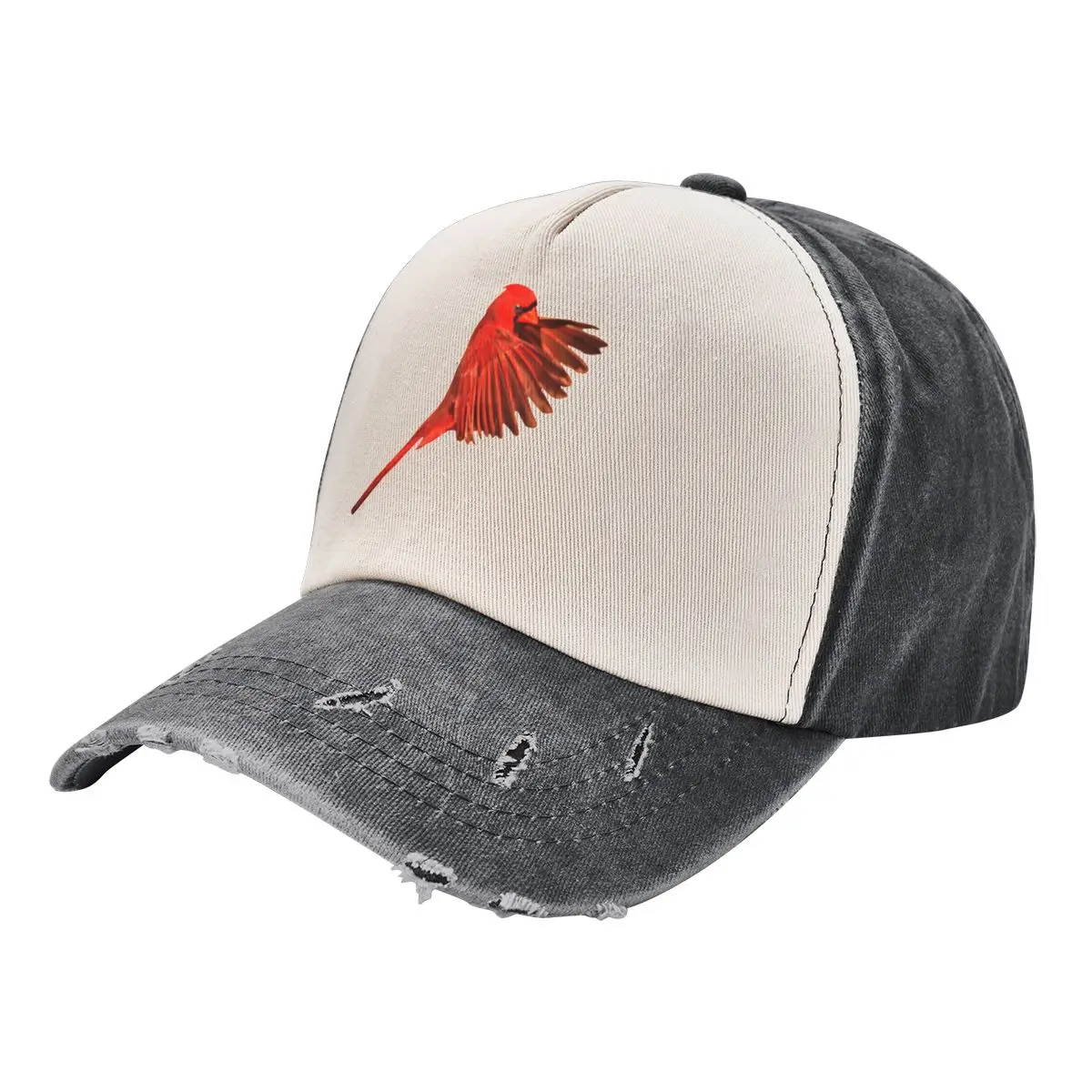 Northern Cardinal ~ Male Baseball Cap Rave Ball Cap hard hat Men's Women's