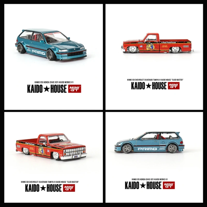 

KaidoHouse & MINIGT 1:64 Civic/HKS модель автомобиля из сплава, статическая коллекция, украшенные праздничные подарки, игрушки