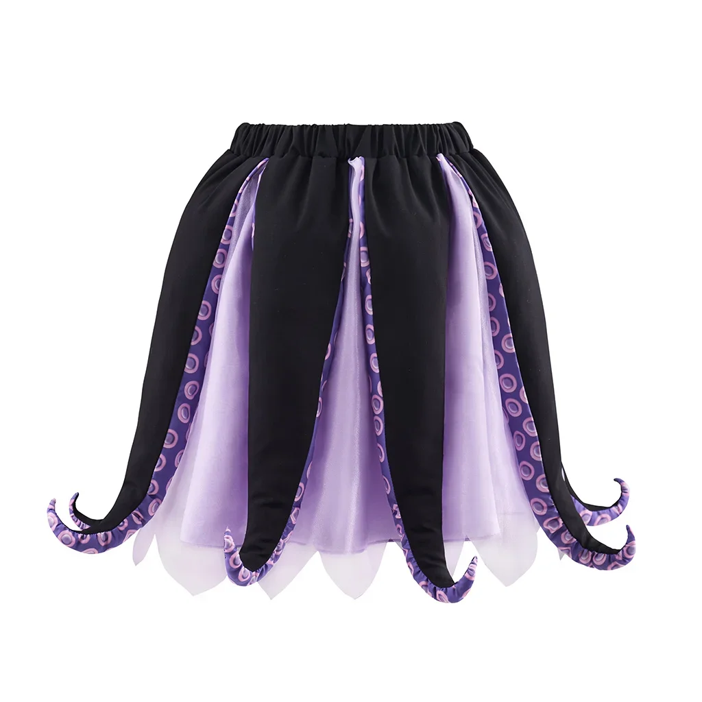 أزياء أنيمي أورسولا أزياء تنكرية تنورة قصيرة الشر أورسولا الأخطبوط مخالب تنورة البحر الشر الساحرة الأخطبوط تنورة زي #4