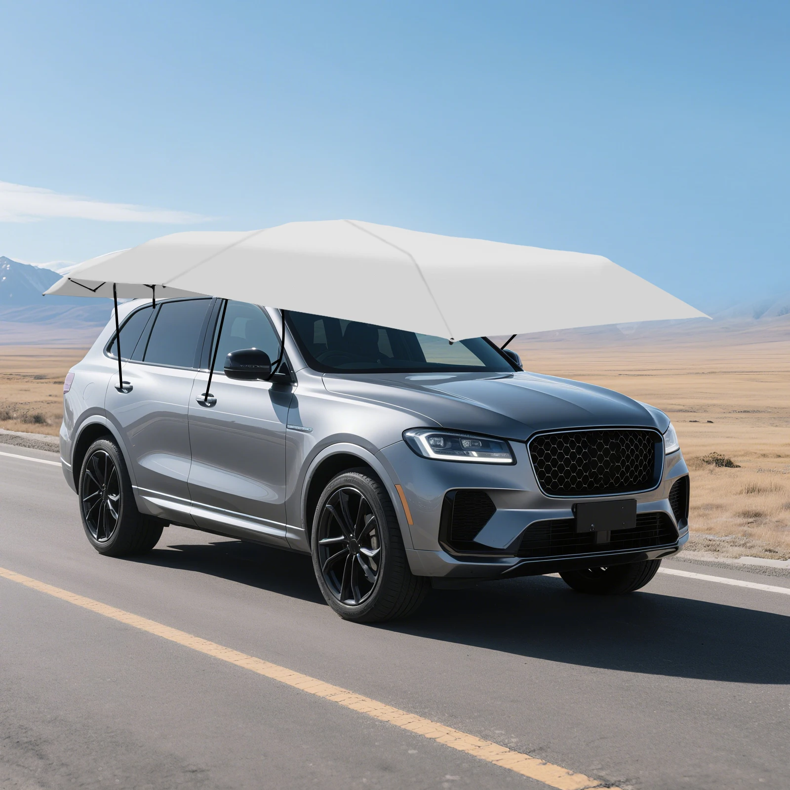 مظلة السيارة المتنقلة المرآب المظلة العزل الحراري غطاء السيارة الحماية من الشمس غطاء السيارة، مأوى المطر القابل للطي سقيفة السيارة