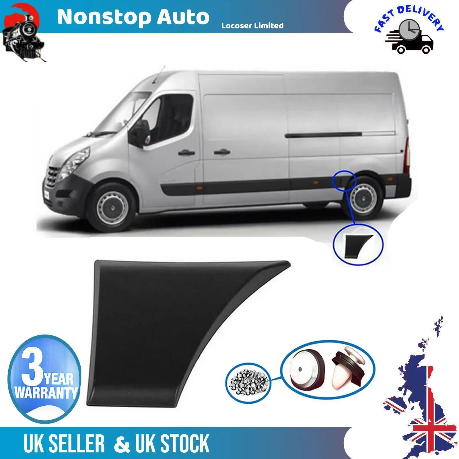 768F20004R 768F30004R Side Moulding Strip Left Right Side For VAUXHALL MOVANO B RENAULT MASTER MK3 Car Accessories