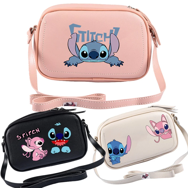 Disney Stitch Leather Shoulder Bags Kawaii Lilo & Stitch Casual Travel Bag Large Capacity Crossbody Bag Women Christmas Gifts