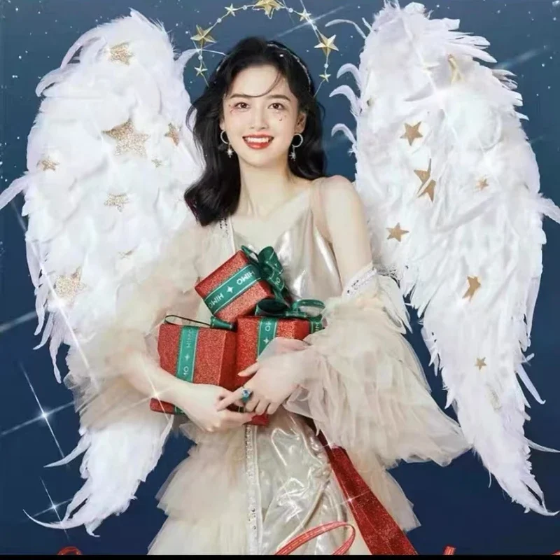 

Белые крылья, косплей для взрослых, пернатые крылья, костюмы на Хэллоуин, ролевые игры, вечерние, Пурим, карнавал