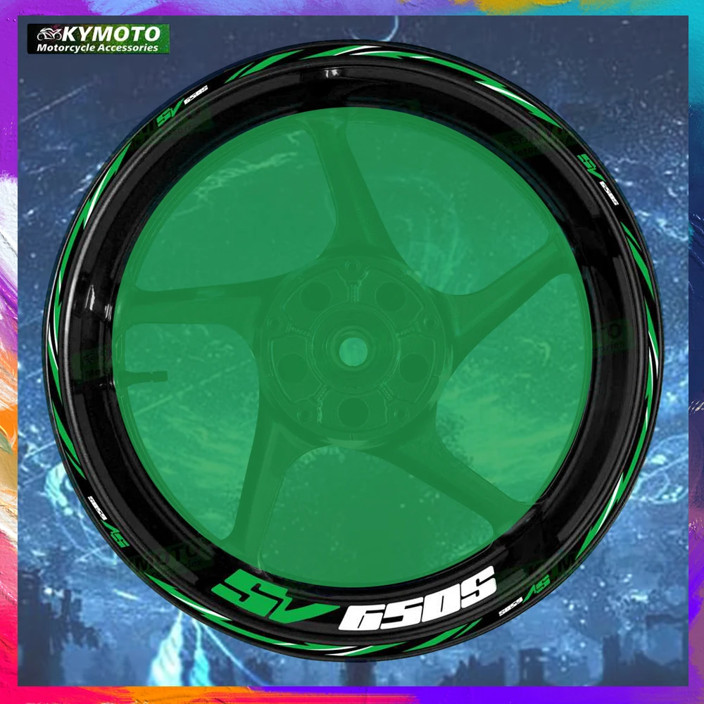 

For SV650S SV 650S reflective motorcycle accessories stickers 17 inch front and rear rim decals off-road fairing decoration