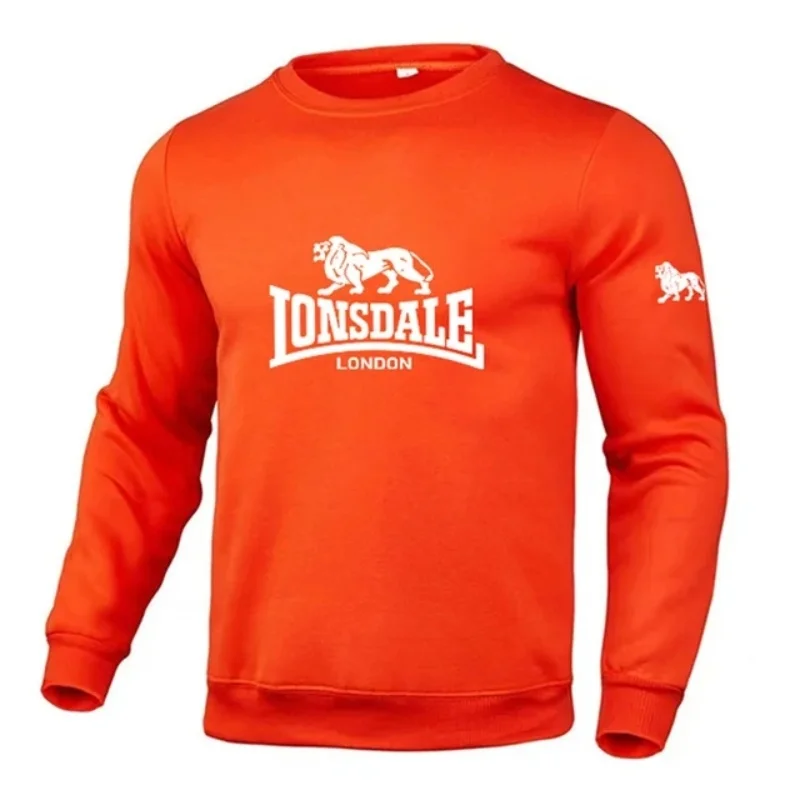 LONSDALE fashion men's and women's hoodie Spring and autumn leisure hoodie sweatshirt men's top solid color hoodie sweatshirt