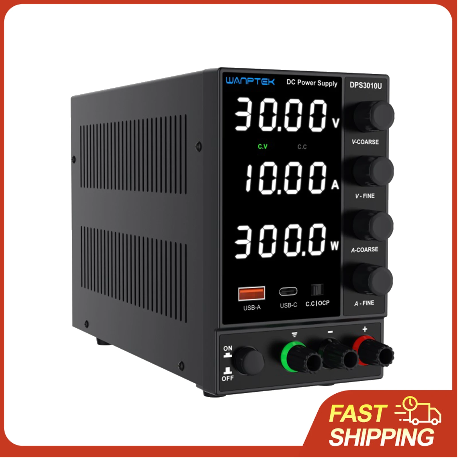 DC Mini Power Supply WANPTEK DPS3010U 0-30V 0-10A 300W Switching Power Supply 4 Digits Display LED Adjustable Mini Power Supply