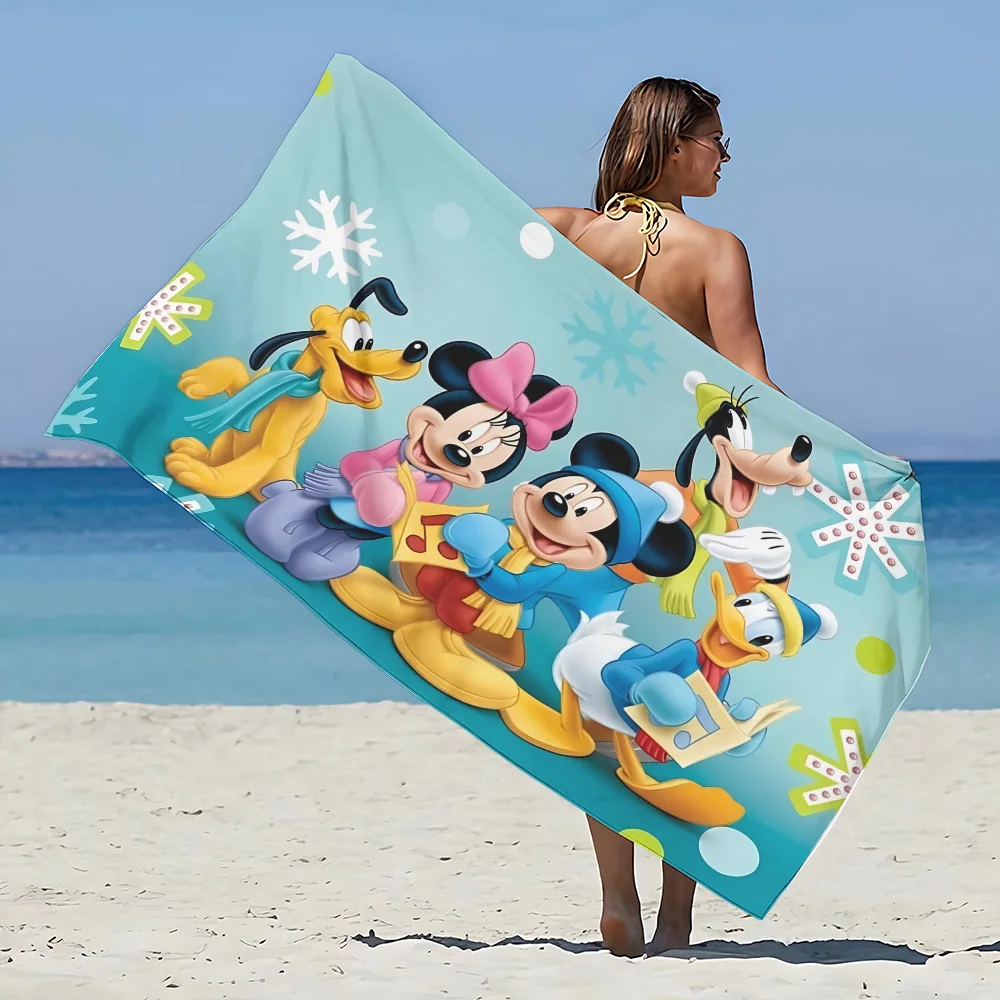 Disney Mickey Beach Towel Microfiber Sand Free Quick Dry Soft Sandproof Pool Towels Gift for Women Travel Gym Shower Camping