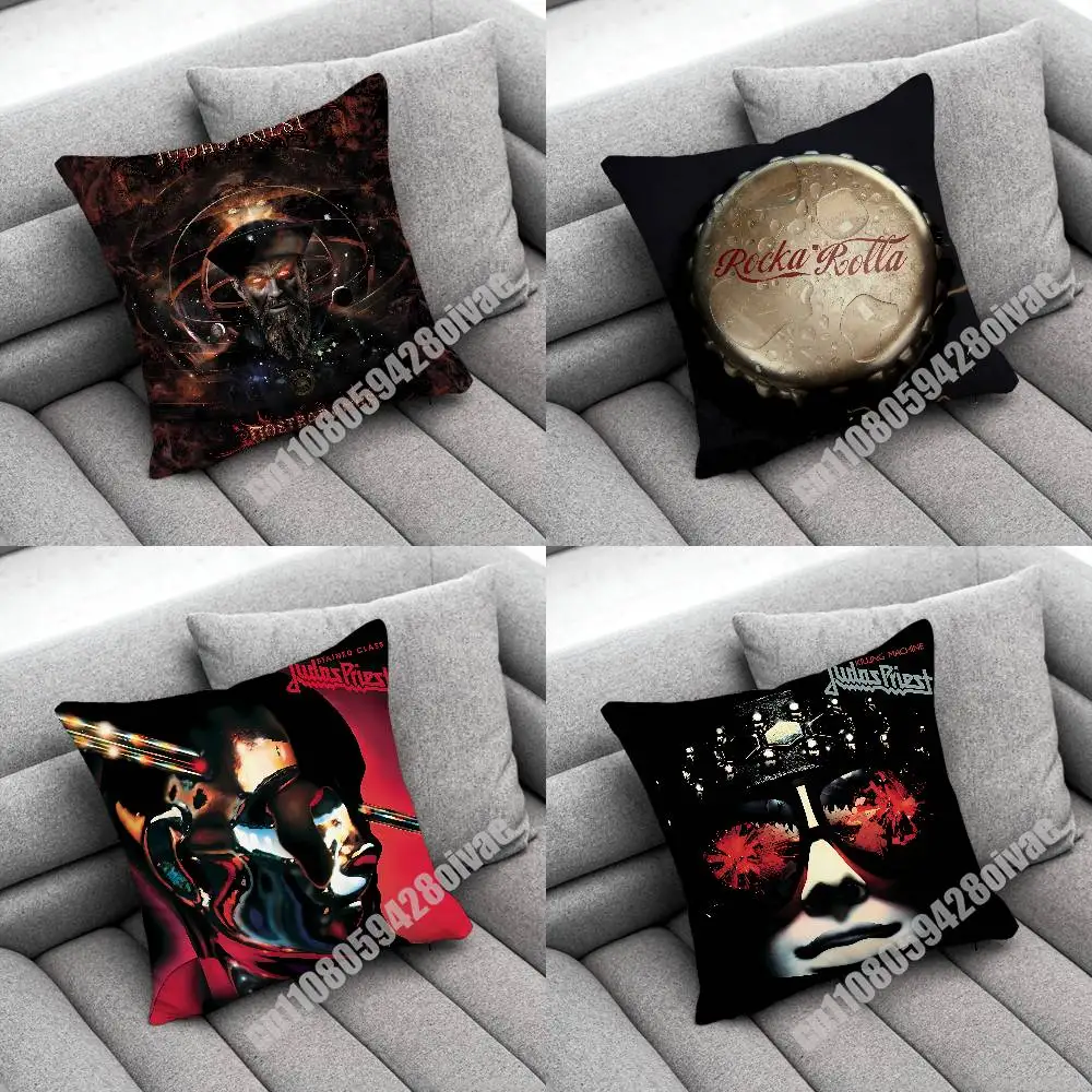 

J-Judas P-Priest Firepower Turbo Invincible Shield Throw Pillow Case For Decoration 40cm 45x45cm Square Bedroom Pillowcase Cover