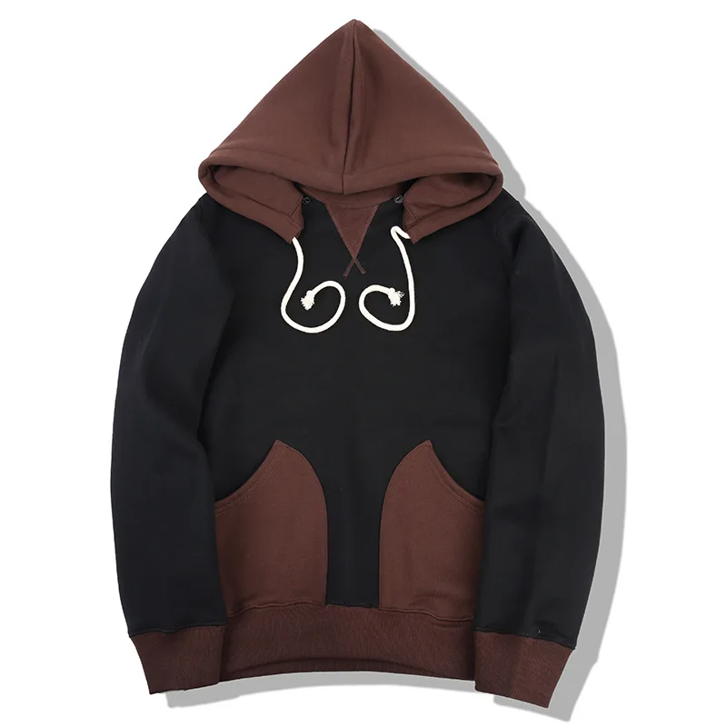 Hooded Sweatshirt with Pockets, Light Fleece, Terry Bottom, Removable Hood, 2 Wear, Autumn and Winter