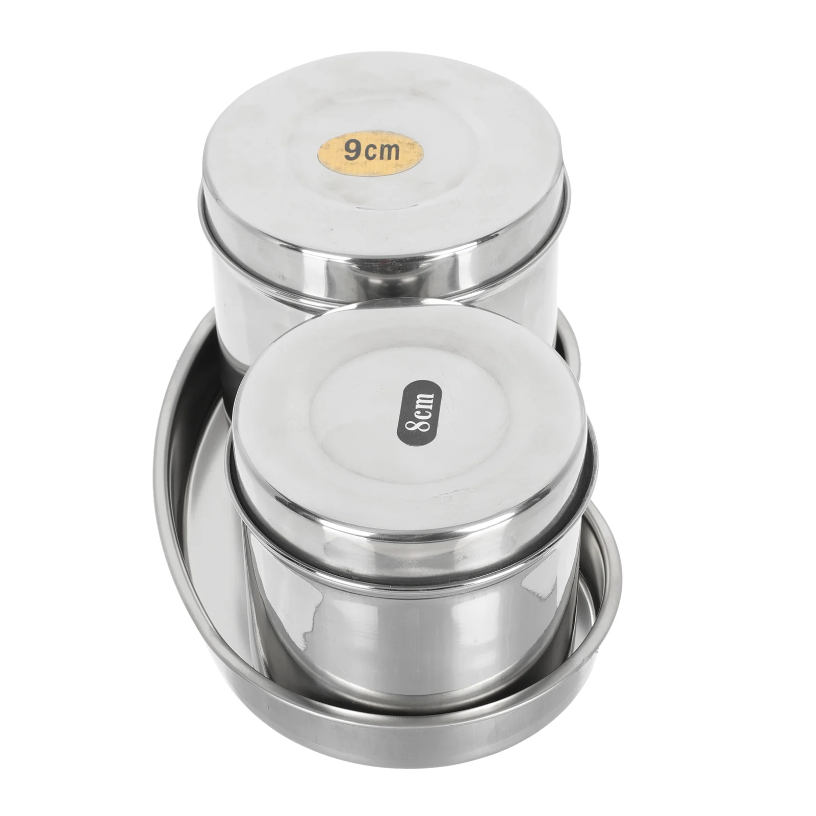1 Set of Multi-function Unguent Storage Cylinders Medical Storage Plate Stainless Steel Container Medical Tank