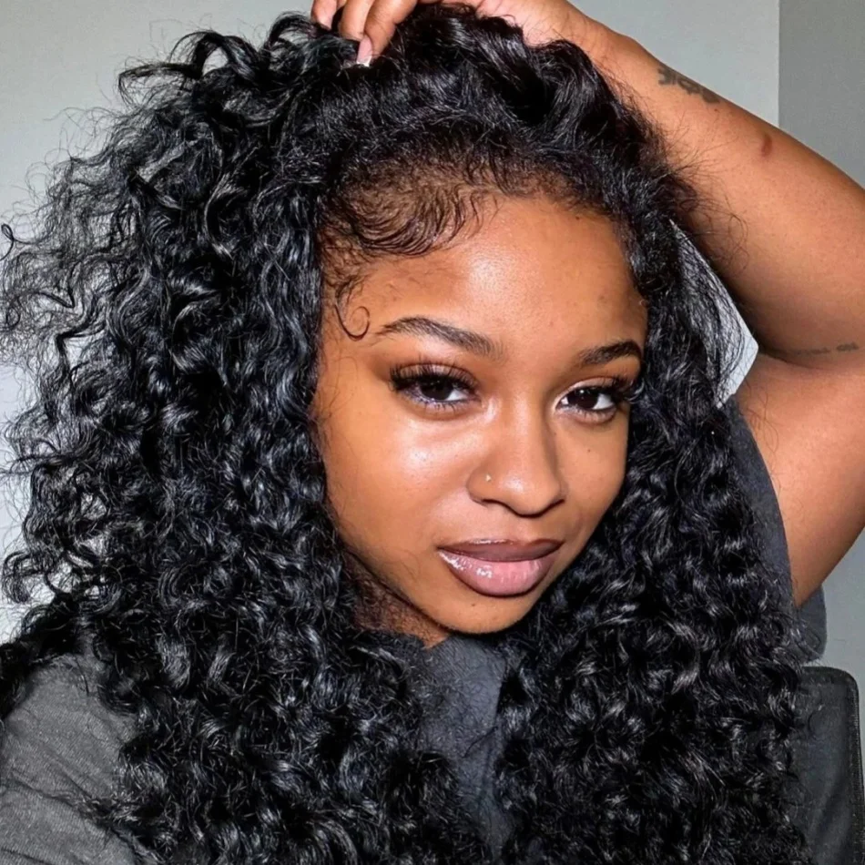 Water Wave Lace Front Wig Full Lace Front Human Hair Wigs For Black Women 30 40 Inch HD Wet And Wavy Loose Deep Wave Frontal Wig