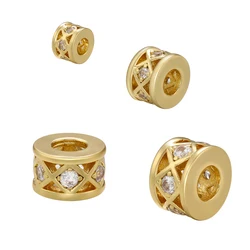 2Pcs/lot,4/6/8mm Beads for Jewelry Making Cubic Zirconia Jewelry Making Beads Bracelet Beads Accessories Wholesale:VZ321