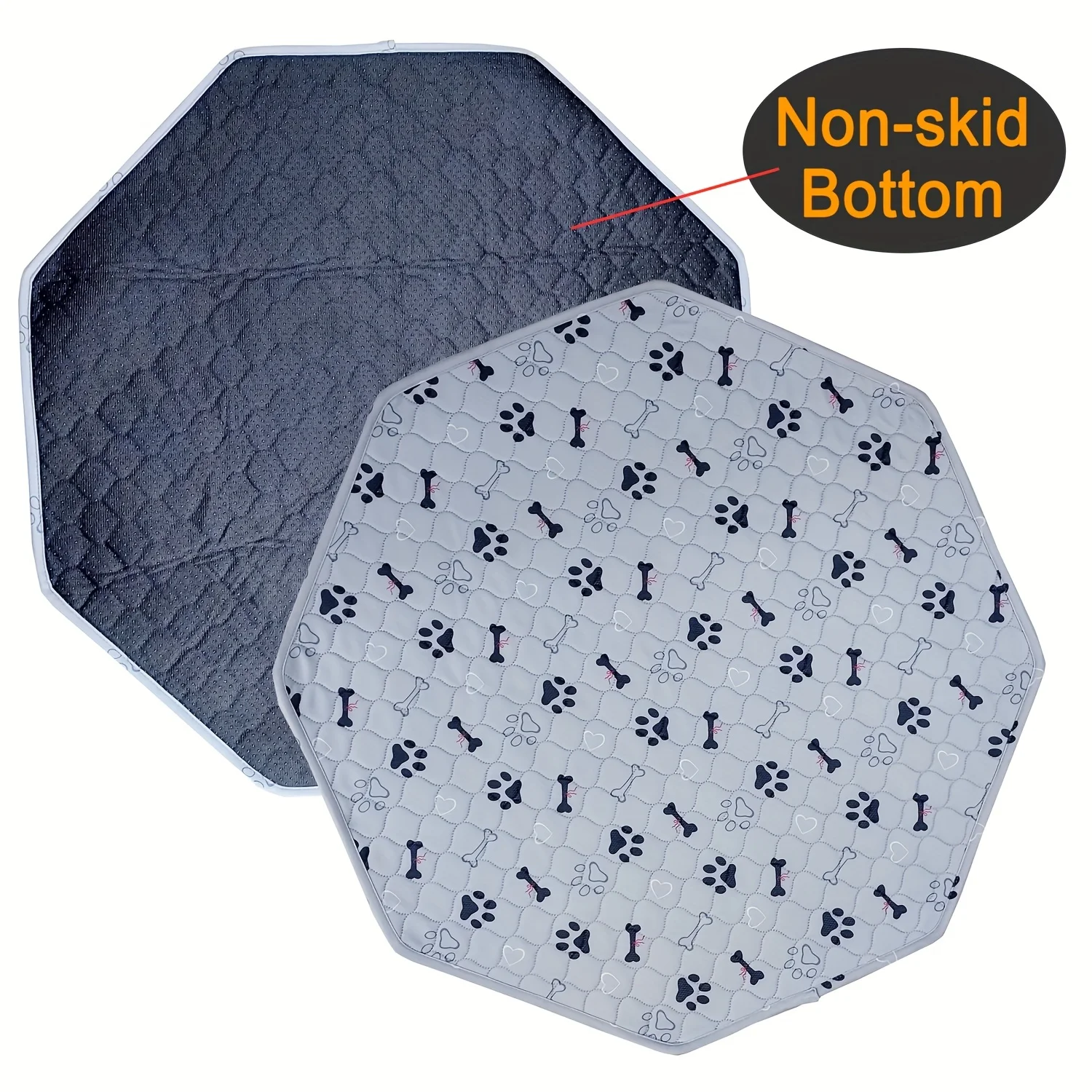 1pc Octagon Dog Pee Pads, Washable Pet Cat Sleep Play Pad, Reusable Dogs Puppy Mat, Pet Training Pads for Dogs, Absorbent and