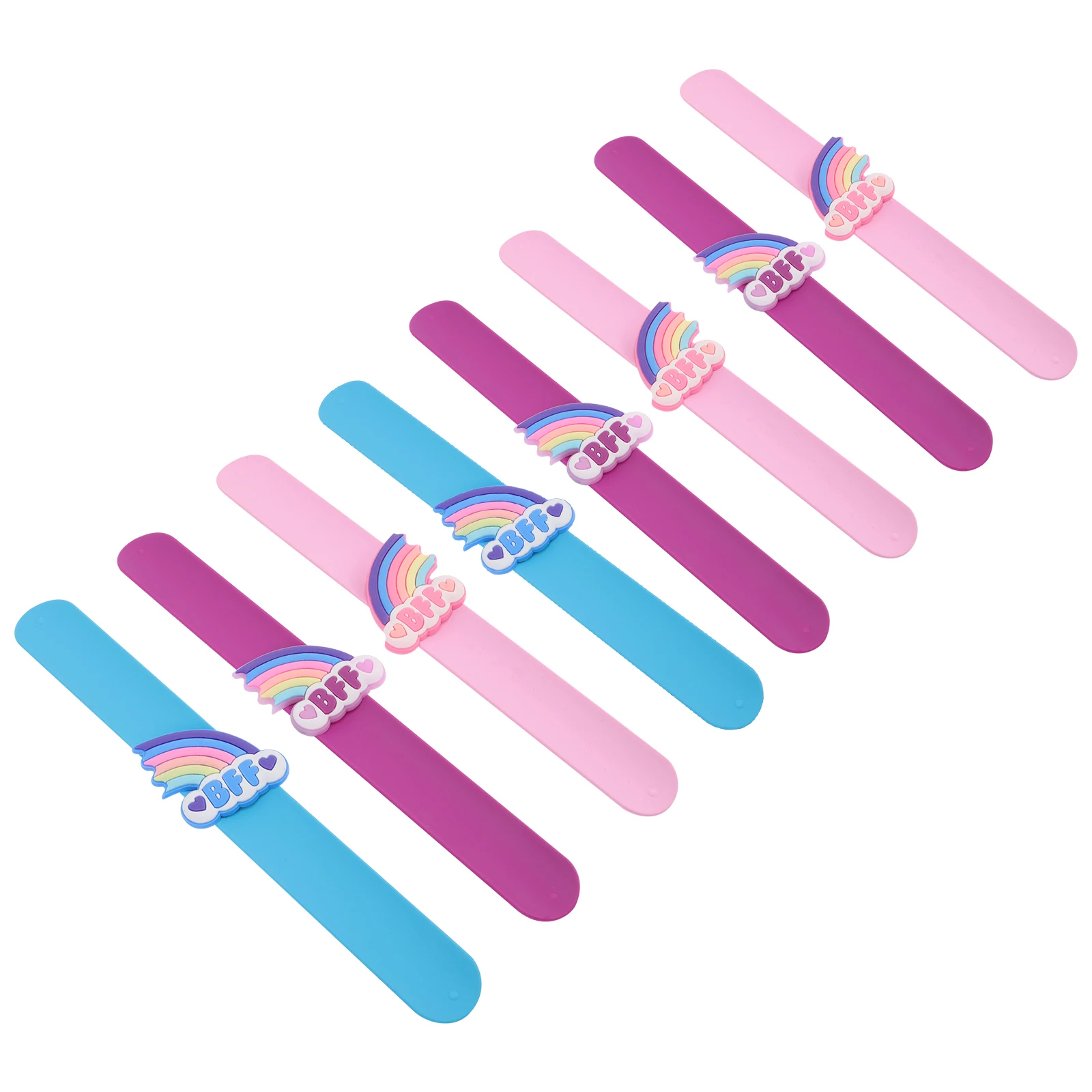 

8Pcs Kids Slap Bracelets Flexible Wristbands Party Favors Birthday Wrist Decorations Durable Slap Bracelets Party Favors
