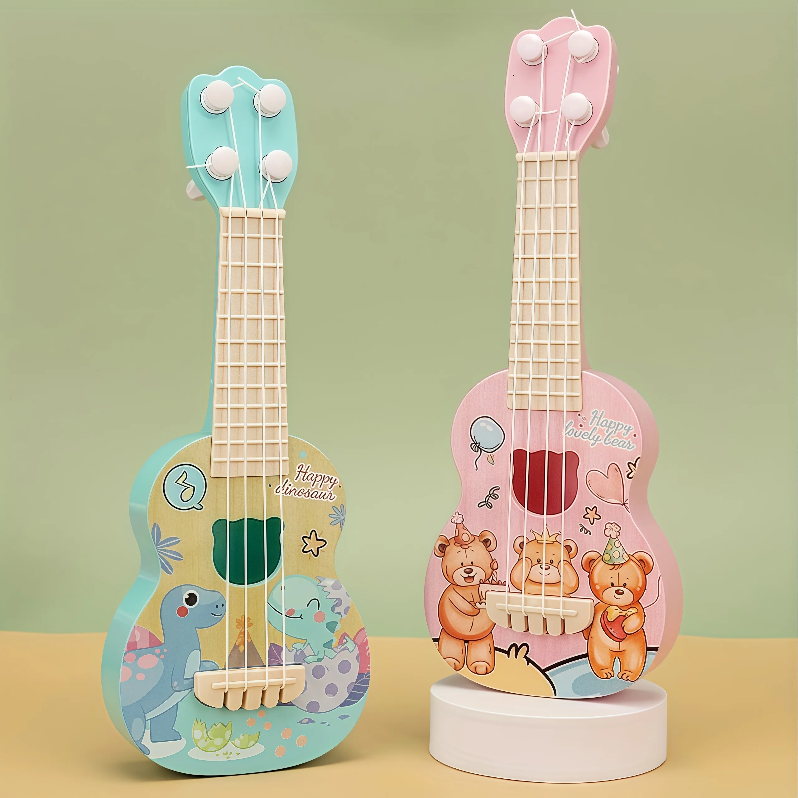 Mini versione giocattolo musicale per bambini, chitarra e strumento a corda, giocattolo ideale per giocattoli ukulele, puzzle educativo