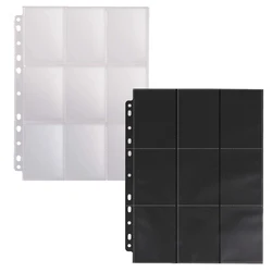 A4 10 Sheets/pack 11 Holes Black Trading Card Photocard Game Card Holder Protector Scrapbook Photo Album 9 Pockets Sleeves File