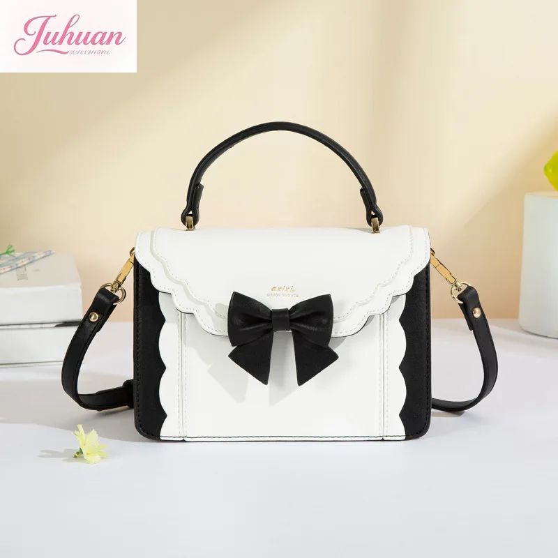 

Japanese Sweet Lolita Bow Organ Small Square Bags Female Lolita Shoulder Female Soft Sister Campus Lace Wind Messenger Bag Women