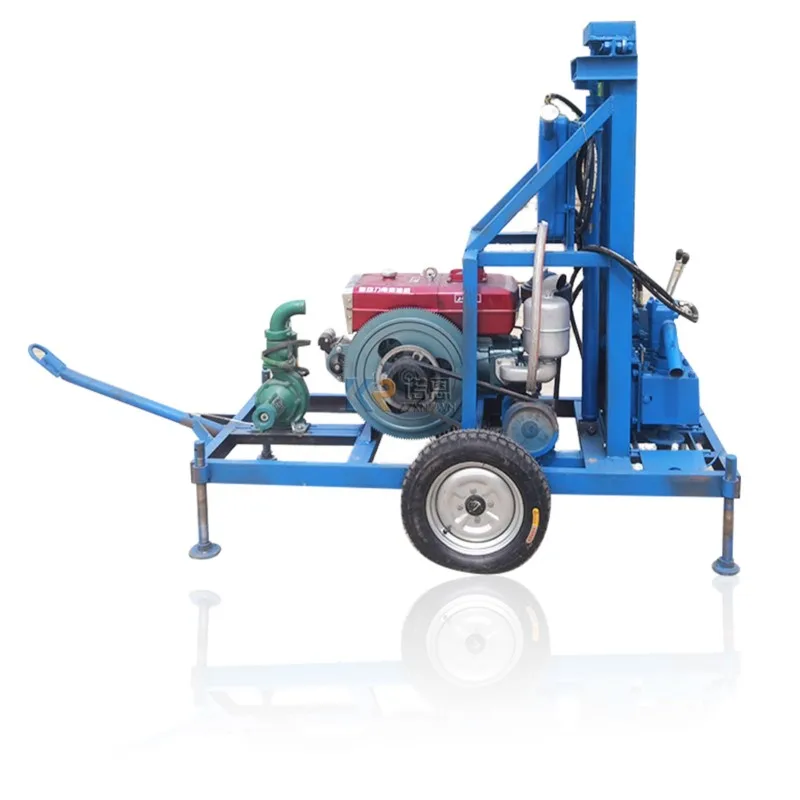 2025 130M Well Drilling Machine Mini Portable Deep Water Well Drilling Rig  Diesel Hydraulic Rotary Type