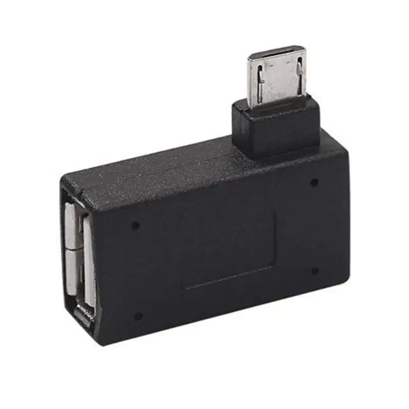 

2018 90-градусный левый 90 прямоугольный USB-адаптер OTG Микроадаптер USB 2.0 «мама-папа» Порт питания Micro OTG