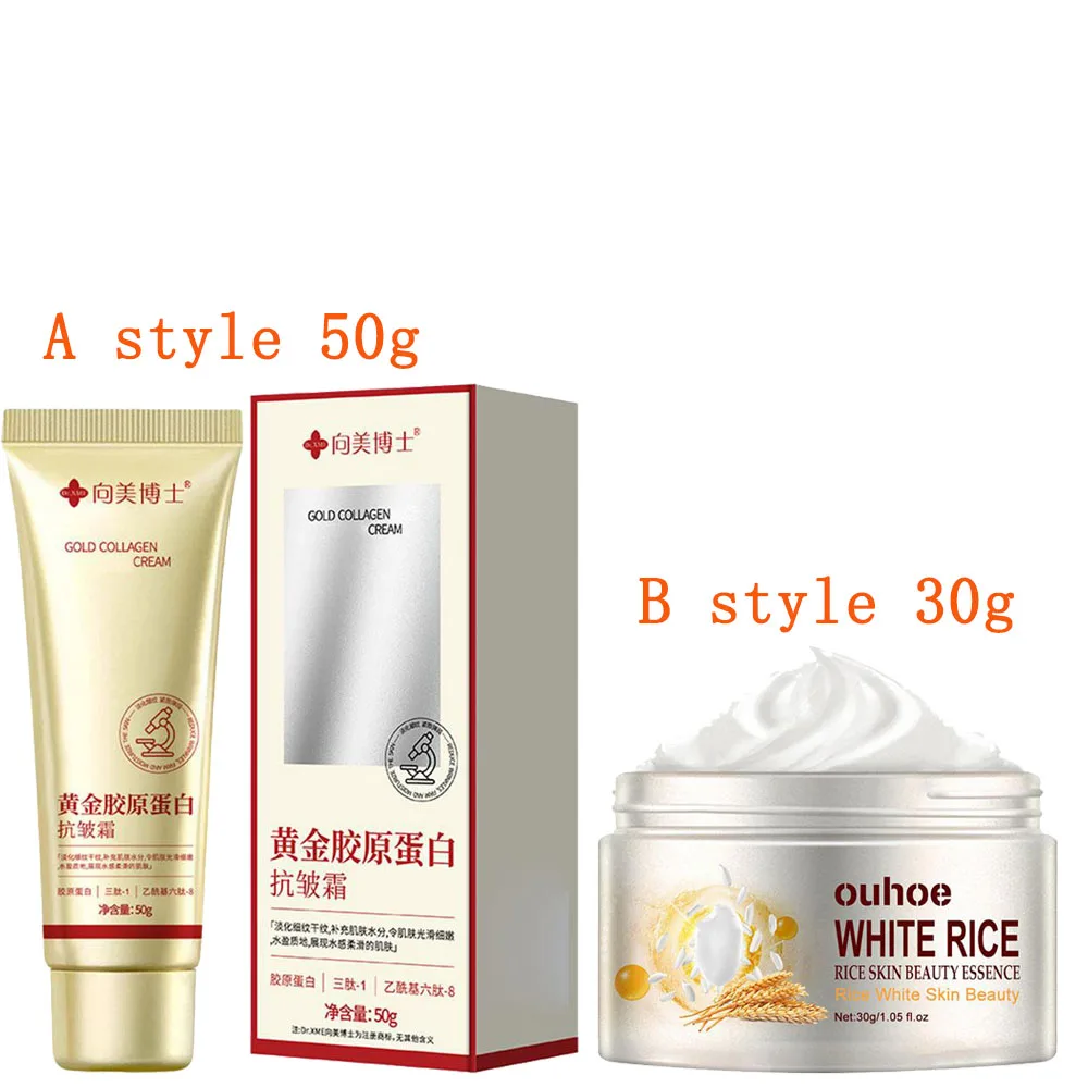 Collagen Wrinkle Cream Reduce Wrinkles Deeply Moisturizing Facial Skin Hydrated Shiny Improves Skin Sagging Gentle Skin Care