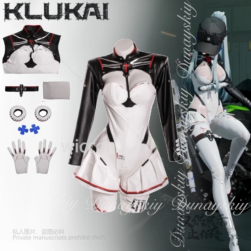 Moe GIRLS' FRONTLINE 2: EXILIUM Game Klukai Косплей SST-05 HK416 Звезда скорости с черным гоночным костюмом Косплей Костюм