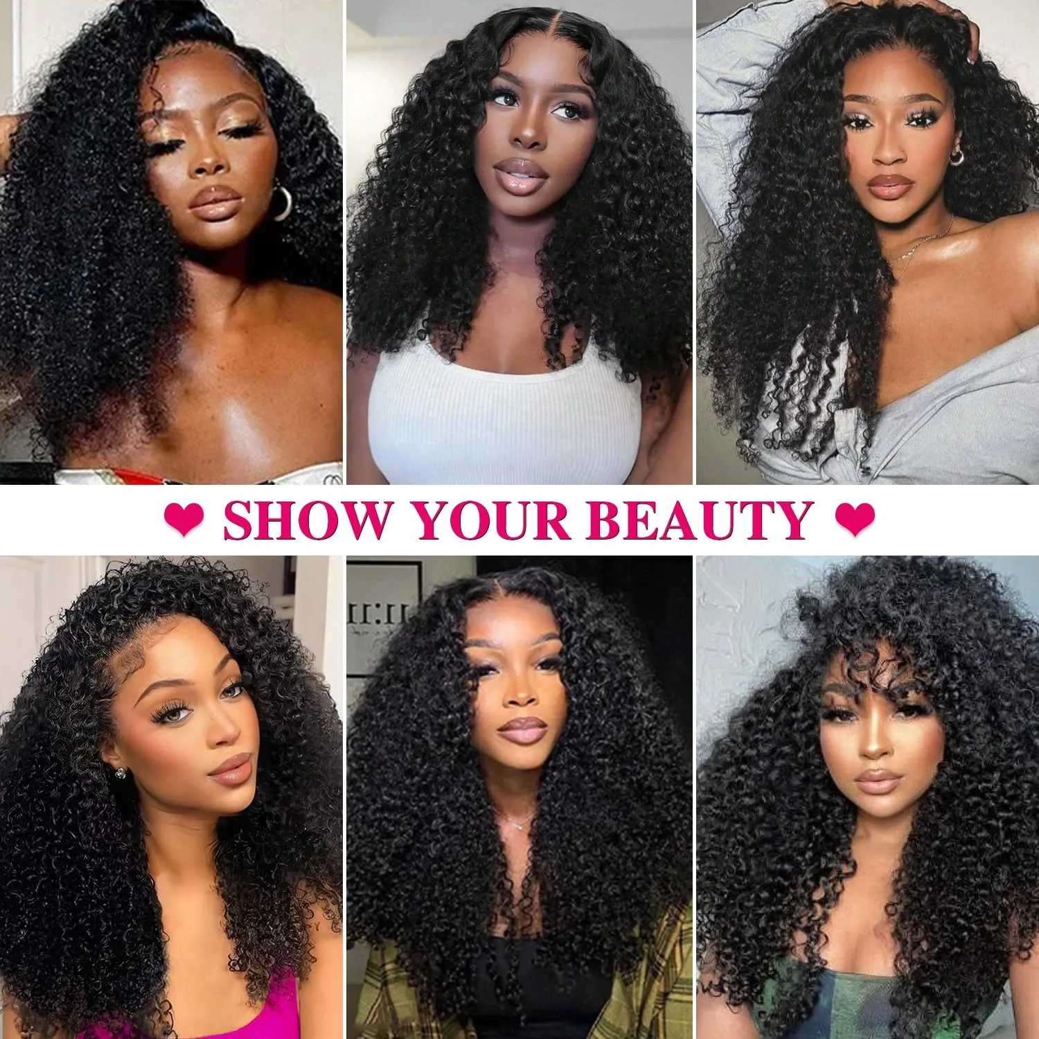 13x4 Lace Frontal Human Hair Kinky Curly Lace Frontal Closure Pre Plucked with Baby Hair Brazilian Human Hair Natural Black view 6