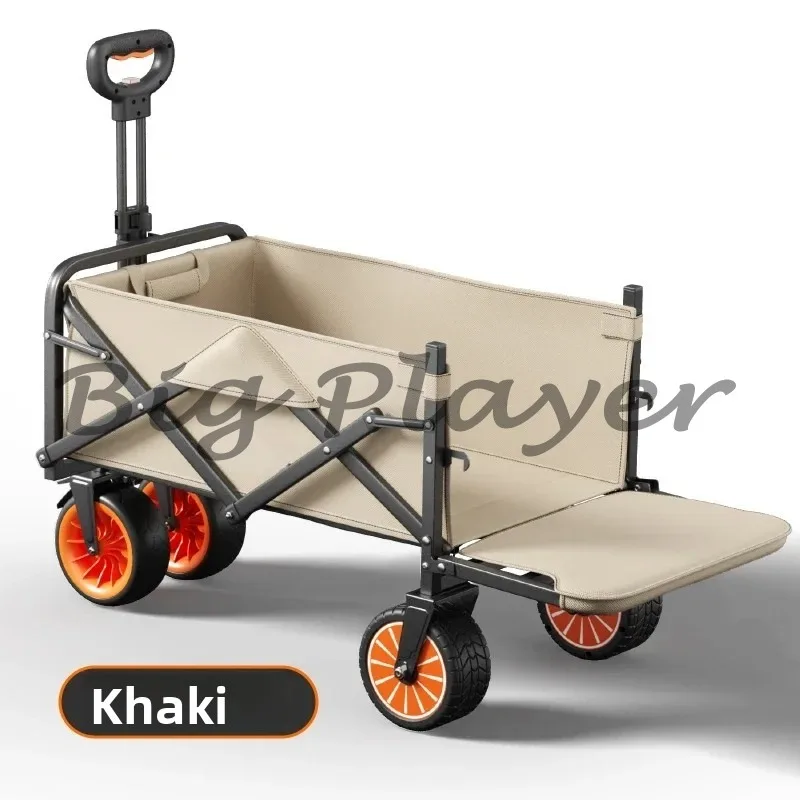 

Electric Camper Push Power Outdoor Camp Picnic Camping Folding Cart Travel Picnic Trailer