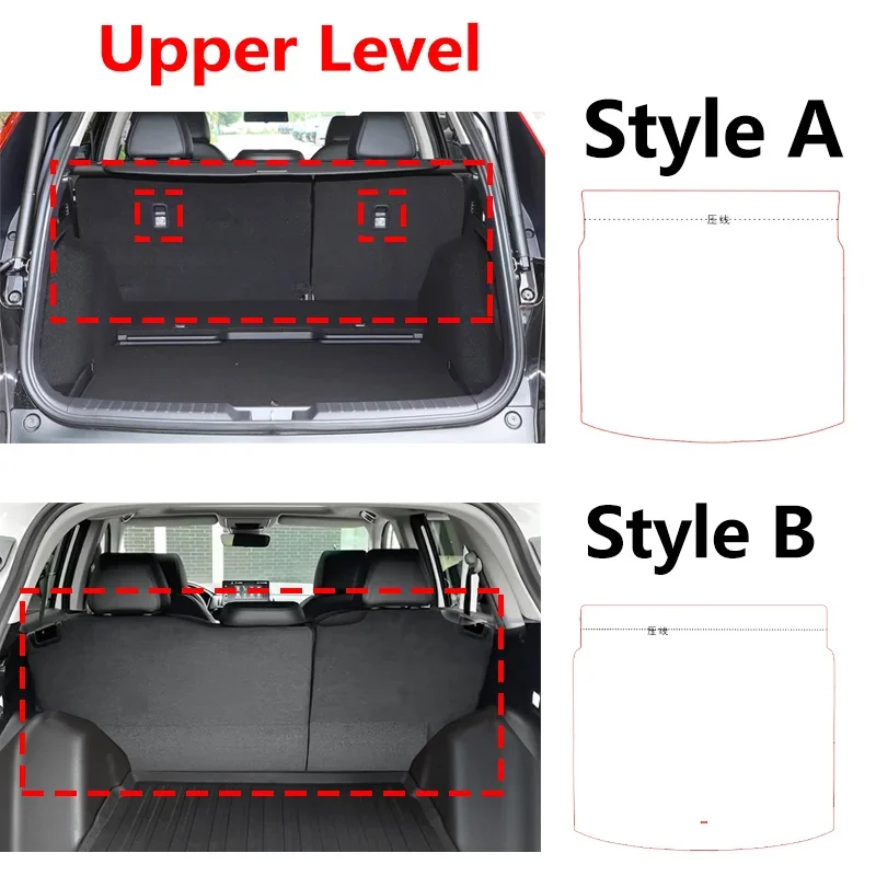 Leather Car Trunk Mat For Honda CR-V RS 2023 2024 2025 CRV Cargo Storage Cushion Liner Boot Carpet Pad Interior Auto Accessories