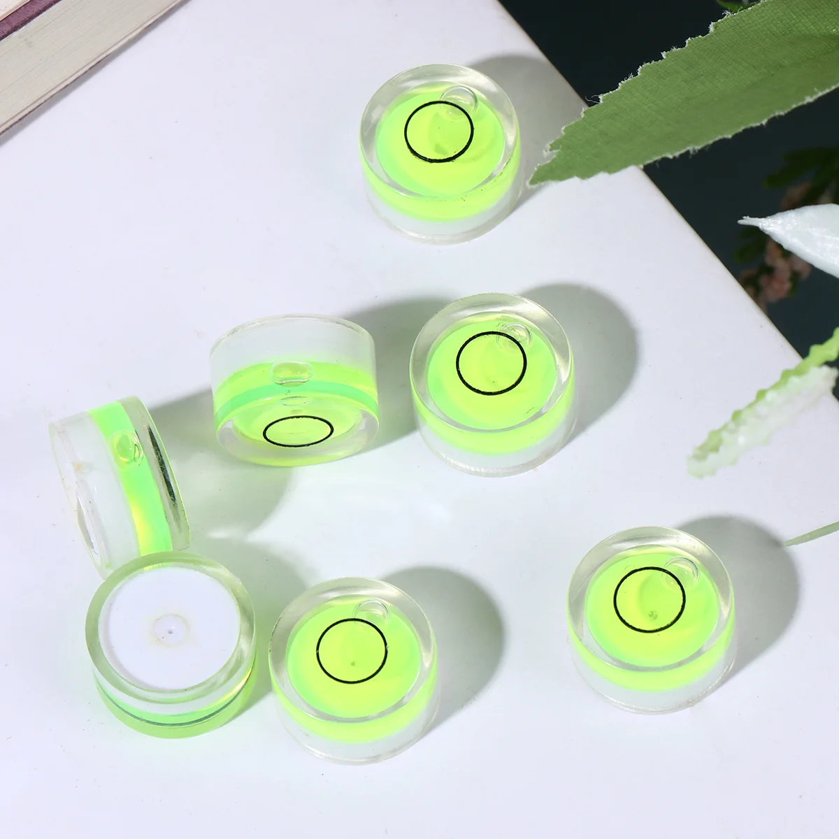 10 قطعة 18X9 مللي متر فقاعة دائرية واضحة الاكريليك عالية الدقة لإطار الصورة عبر غرزة جدارية معلقة أداة المستوى العالمي