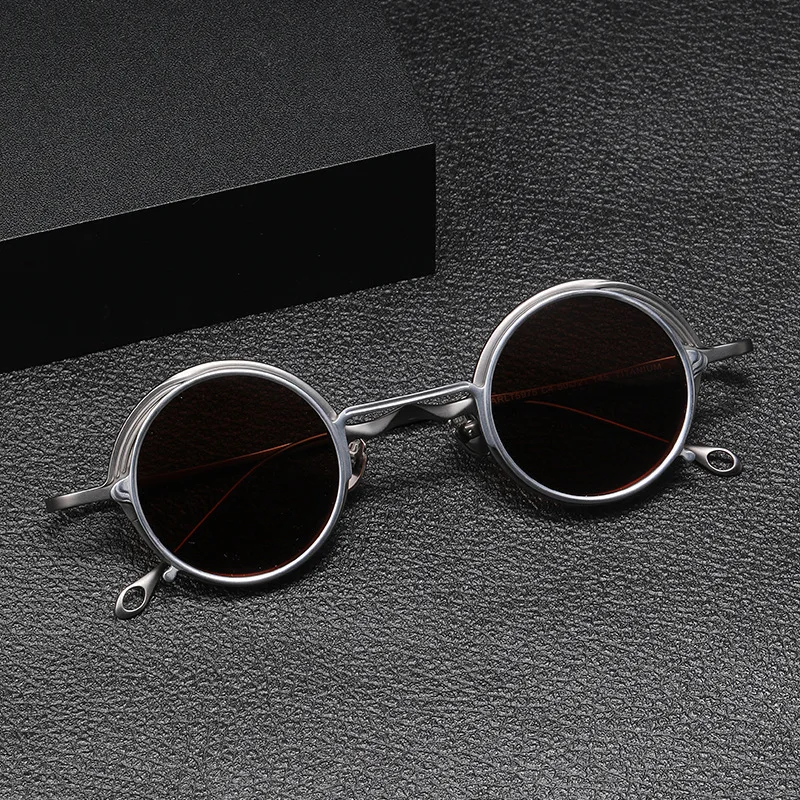 Punk-style Detachable Dual-purpose Pure Titanium Sunglasses for Both Men and Women Can Retro Glasses UV Sunglasses