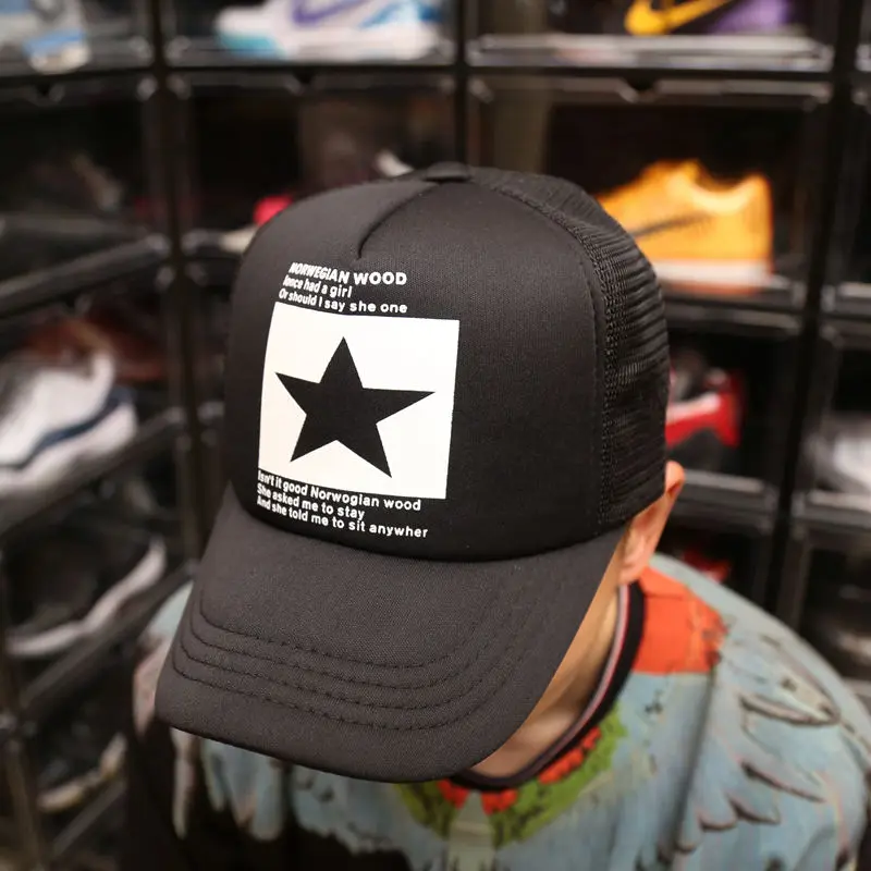 New High hat eave Star Kpop Men Women Baseball Hats Cotton Streetwear INS Hip Hop Adjustable Breathable Skateboard Sport Caps