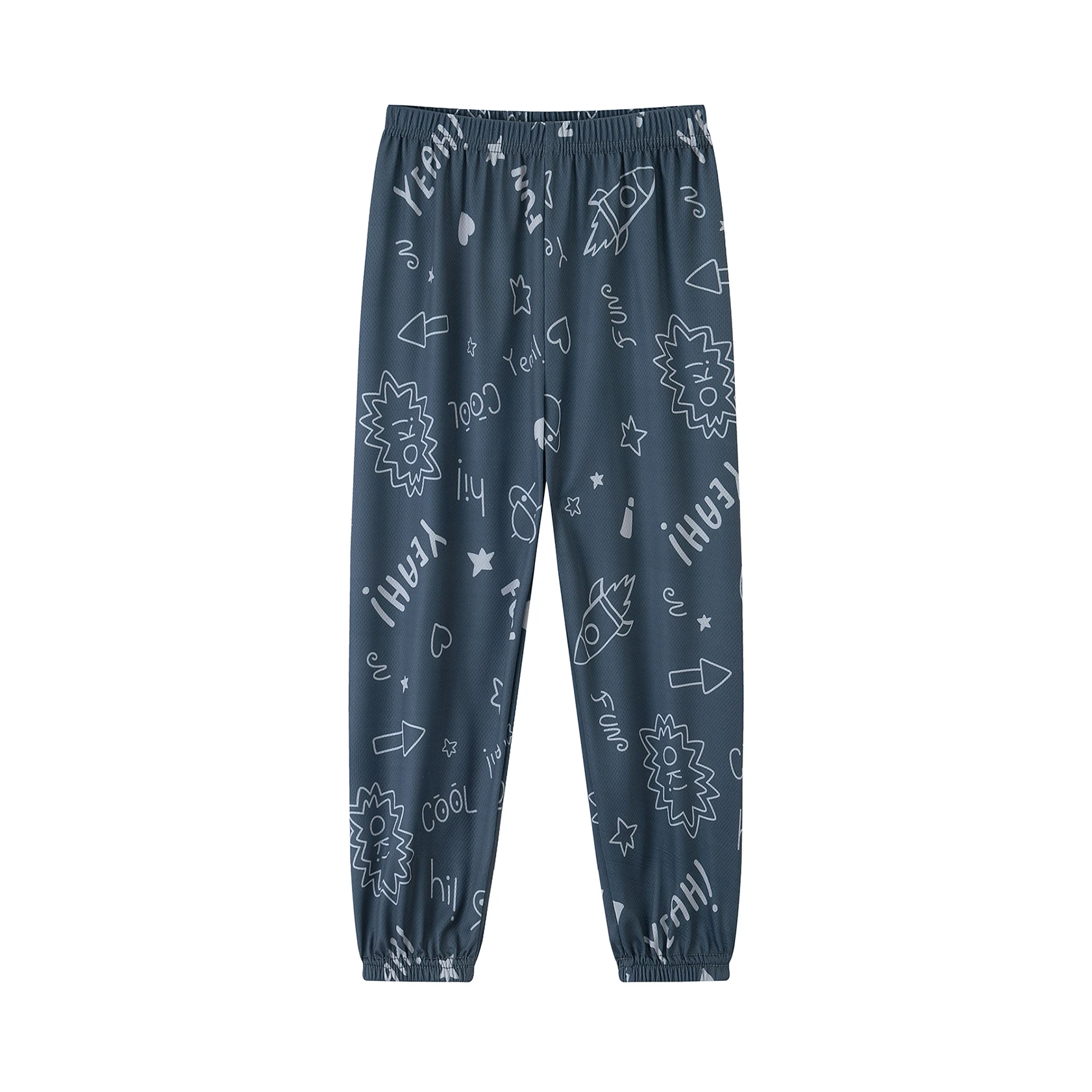 Summer Children's Cute Printed Mosquito Repellent Pants for Boys and Girls, Elastic Waisted Comfortable Pants Kid's Casual Pants