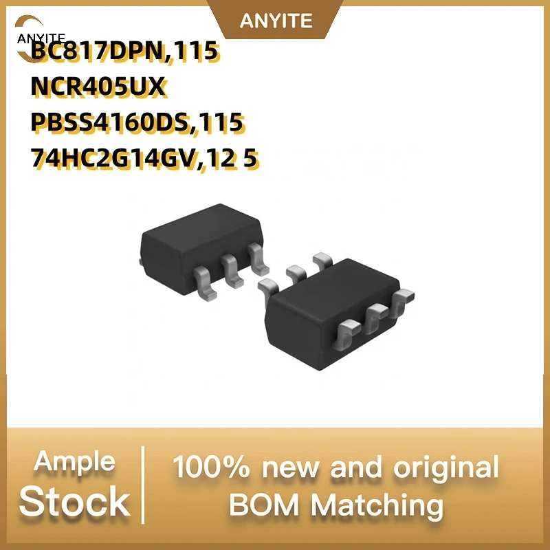 

НОВЫЙ 50 шт./лот BC817DPN, 115 BC817 NCR405UX CR405 PBSS4160DS, 115 SS4160 74HC2G14GV, 125 HC2G14 SOT-23-6