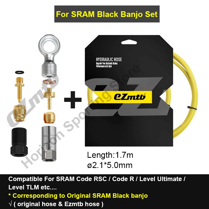 EZMTB Hydraulic Disc Brake Hose for Shimano Magura Sram Avid MTB Road Bike 4 Layers Oil Tube Pipe Brake Olive Connect Insert Kit