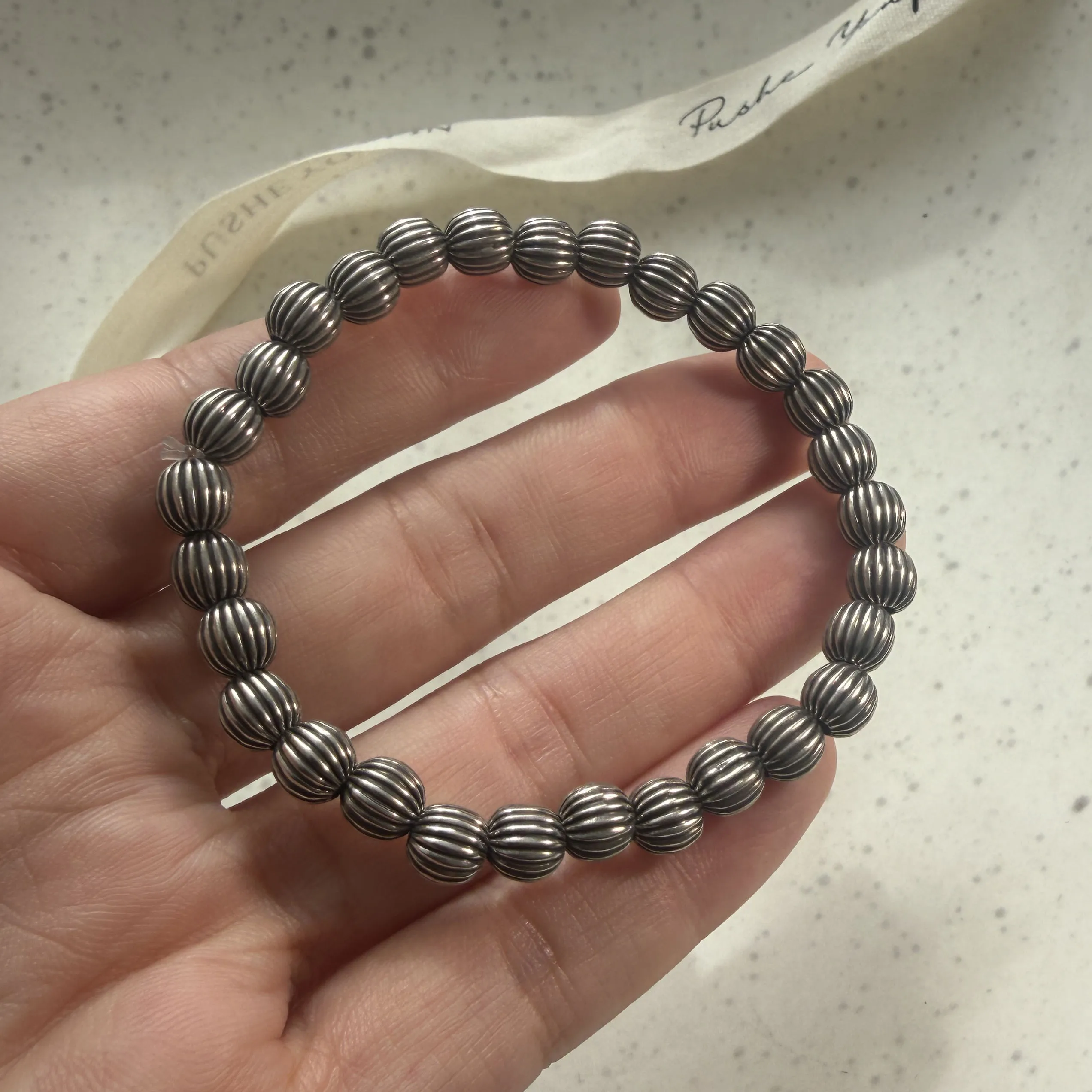 

100% твердый браслет из стерлингового серебра 925 пробы в стиле ретро для женщин, винтажный геометрический браслет с шариками, простой браслет, подарок на день рождения