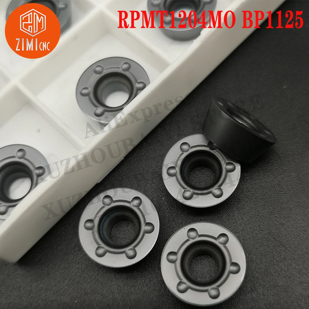 RPMT1204MO BP1125 دورة في الدقيقة 1204 كربيد إدراجات الطحن أدوات تحول القطع مخرطة CNC القاطع Blad 10 قطع معدن مخرطة ميكانيكية