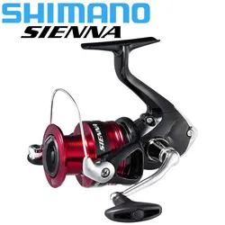 Shimano-Sienna Original Spinning Carretel De Pesca, água do mar, água doce, 500-4000, AC-C Spool, 3D engrenagem, Equipamento de pesca, Peixe