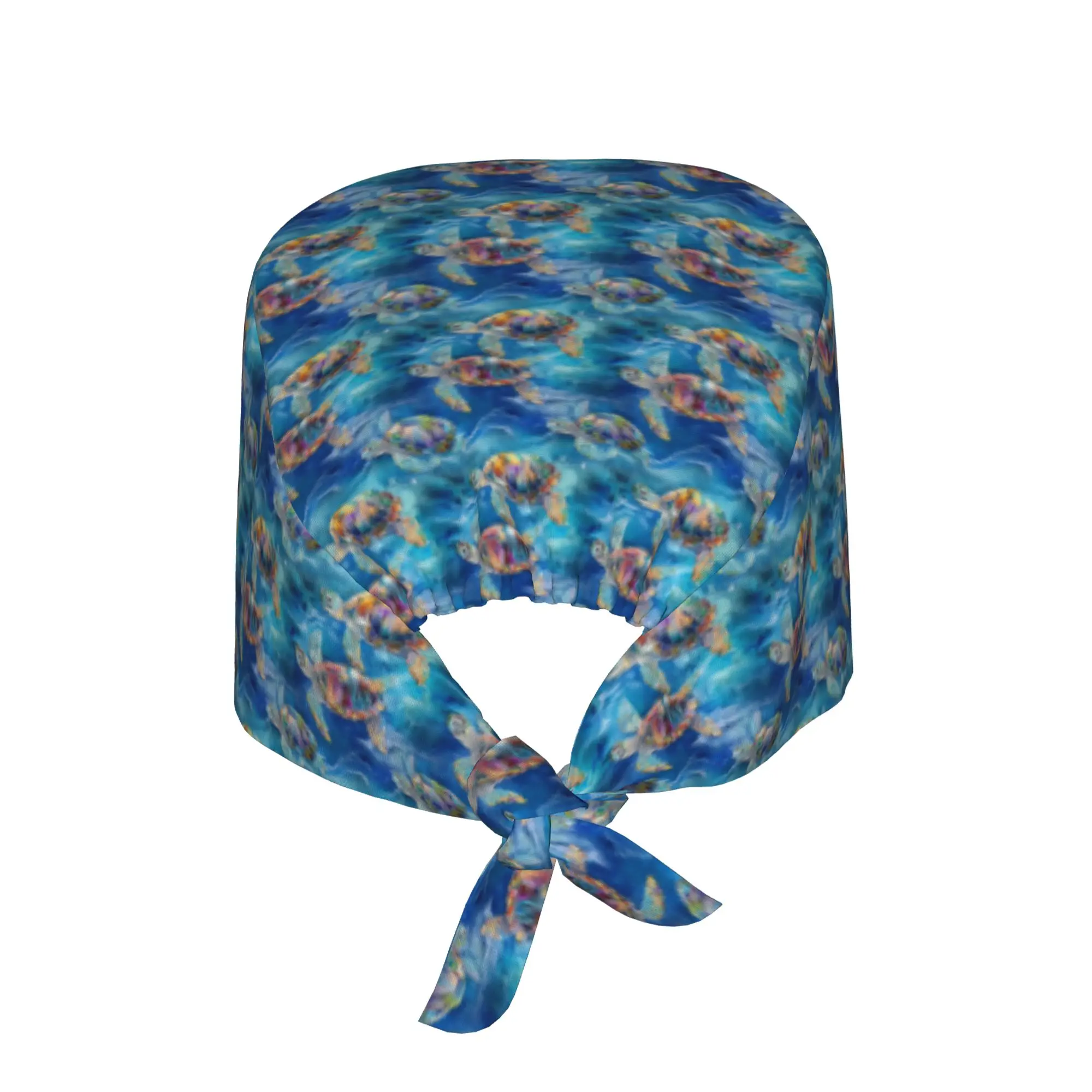 Watercolor Sea Turtle Dream  Medical Staff Scrubs Hat Women Men Ocean Marine Life  Doctor Nursing Surgical Cap Scrub Caps